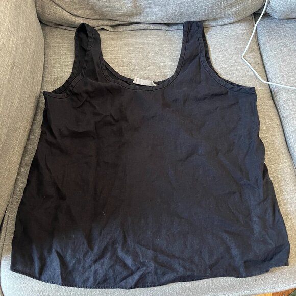 Everlane Black Linen Tank Top - Picture 1 of 2